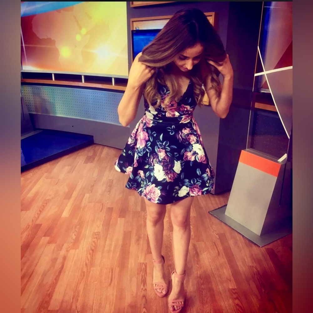 Floral Mini Flirty Dress